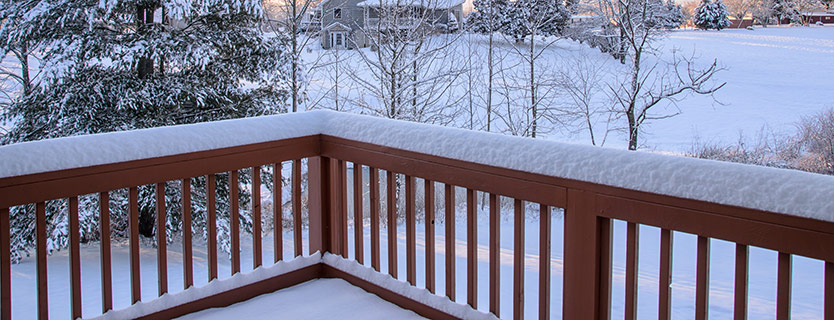 Deck with Snow
