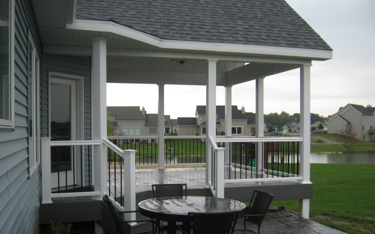 open porch with deck