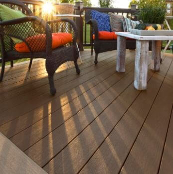 Deck floor and chairs