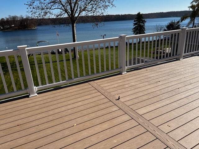 deck overlooking the water