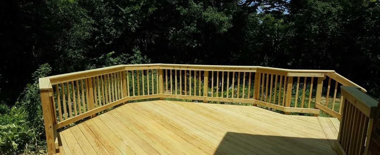 Custom wood deck