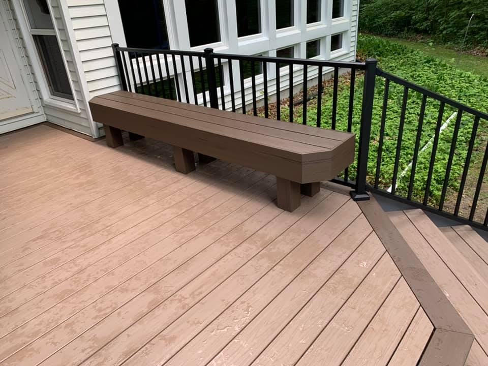 built in bench deck