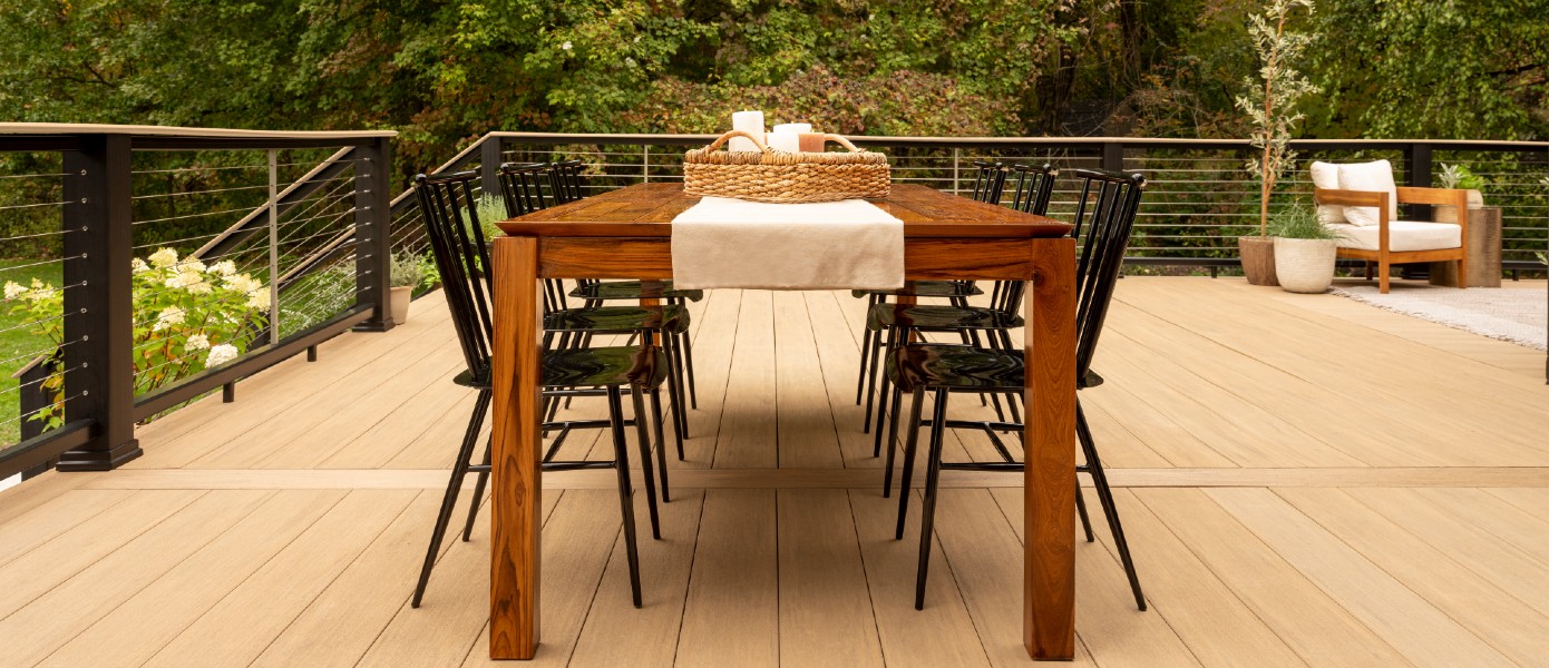 dining table on patio