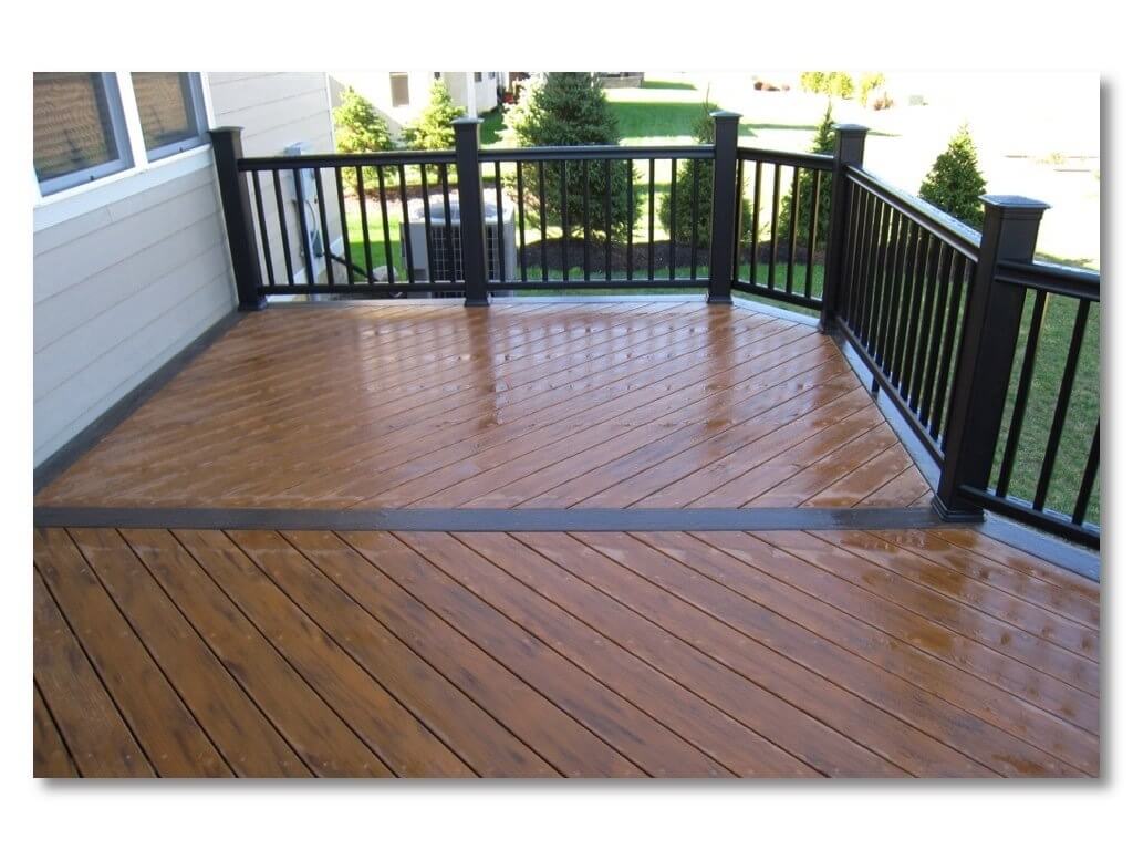 Custom deck with railing