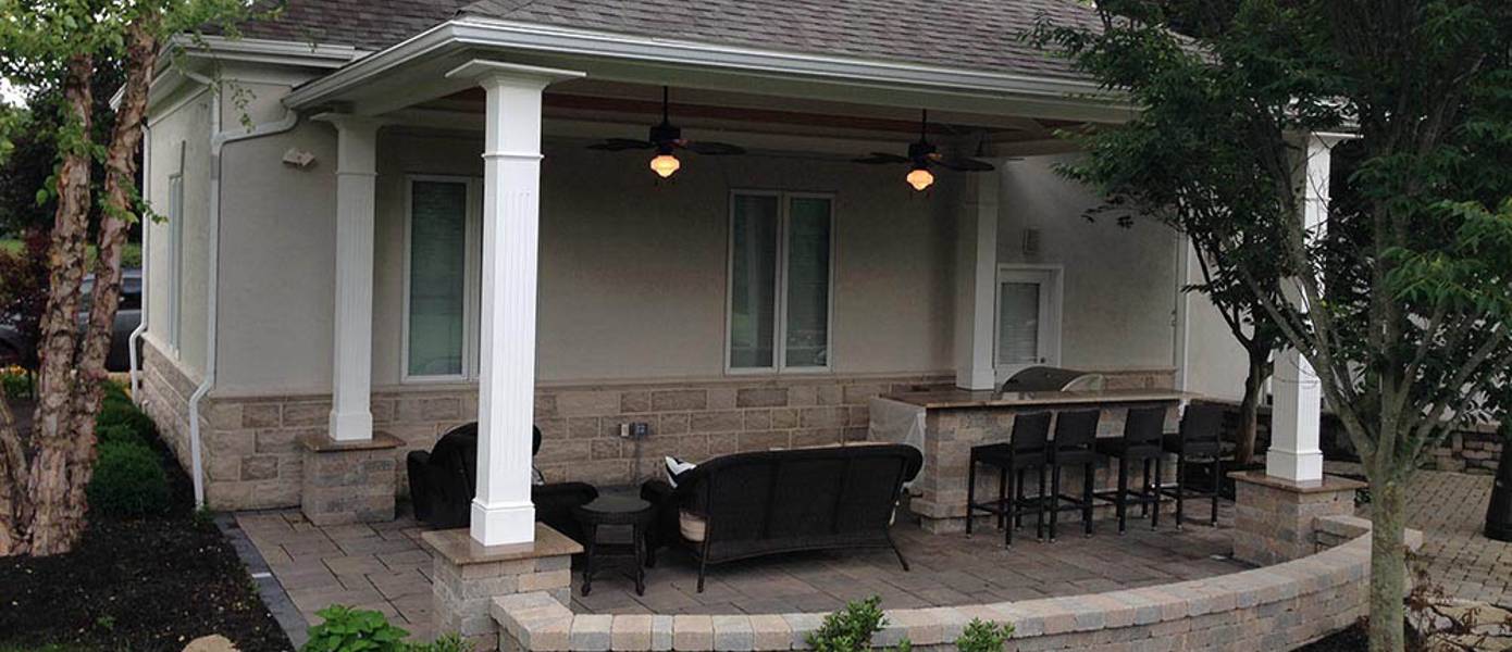 Outdoor covered porch