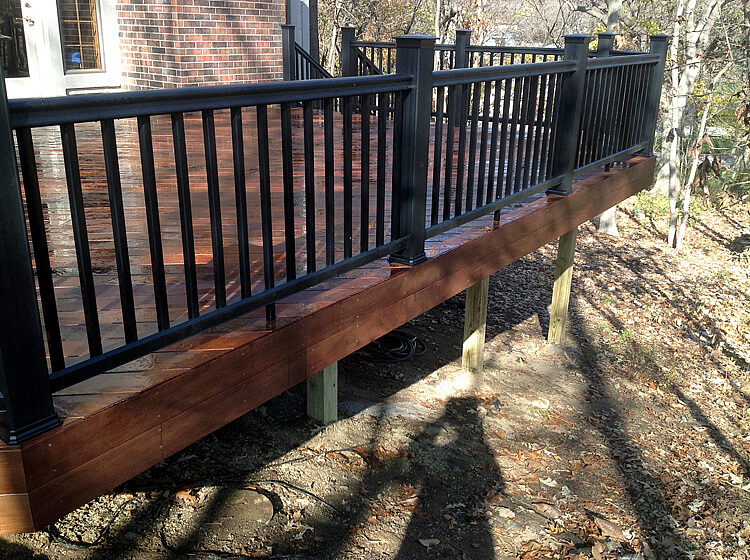 wood deck railings