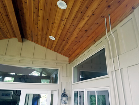 screened porch ceiling