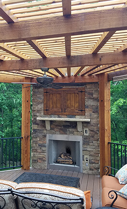 Outdoor Fireplace for Your Porch or Deck