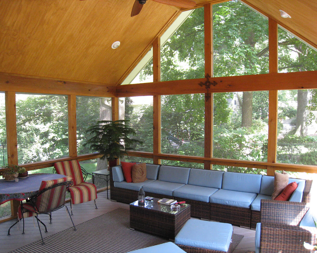 screened porch with couch