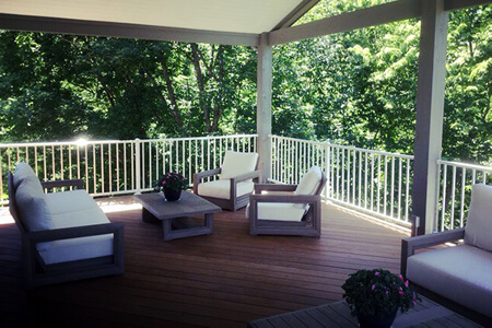 Custom roofed deck.