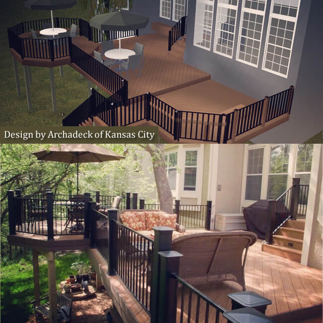 Deck 3D design and completed version
