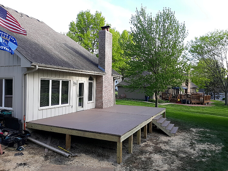 New deck structure and composite decking