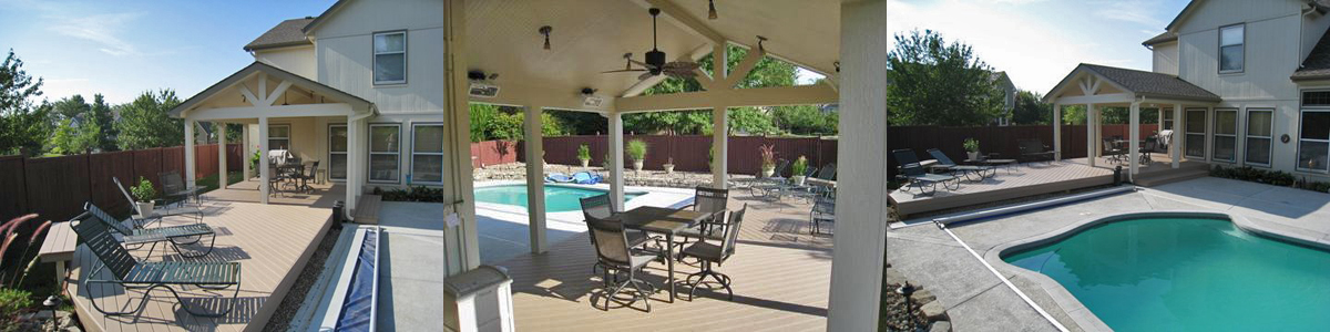 kansas city open porch and pool area