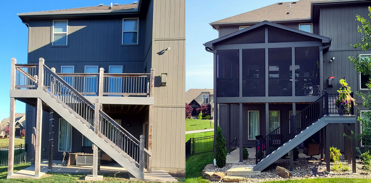 Lees Summit screen porch builders