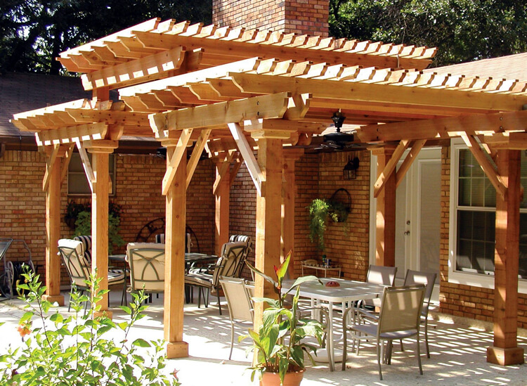 Custom cedar pergola design