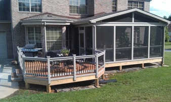 deck and screened porch 