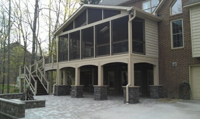 second level screened in porch 