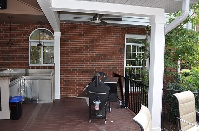 open porch and low maintenance deck combination 
