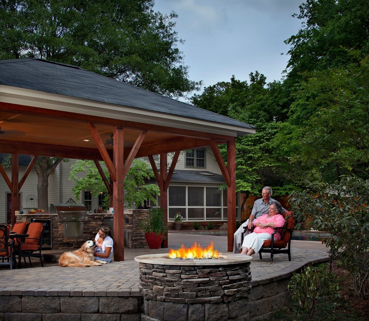 Selling the Outdoor Room  Backyard pavilion, Small backyard patio, Outdoor  patio designs