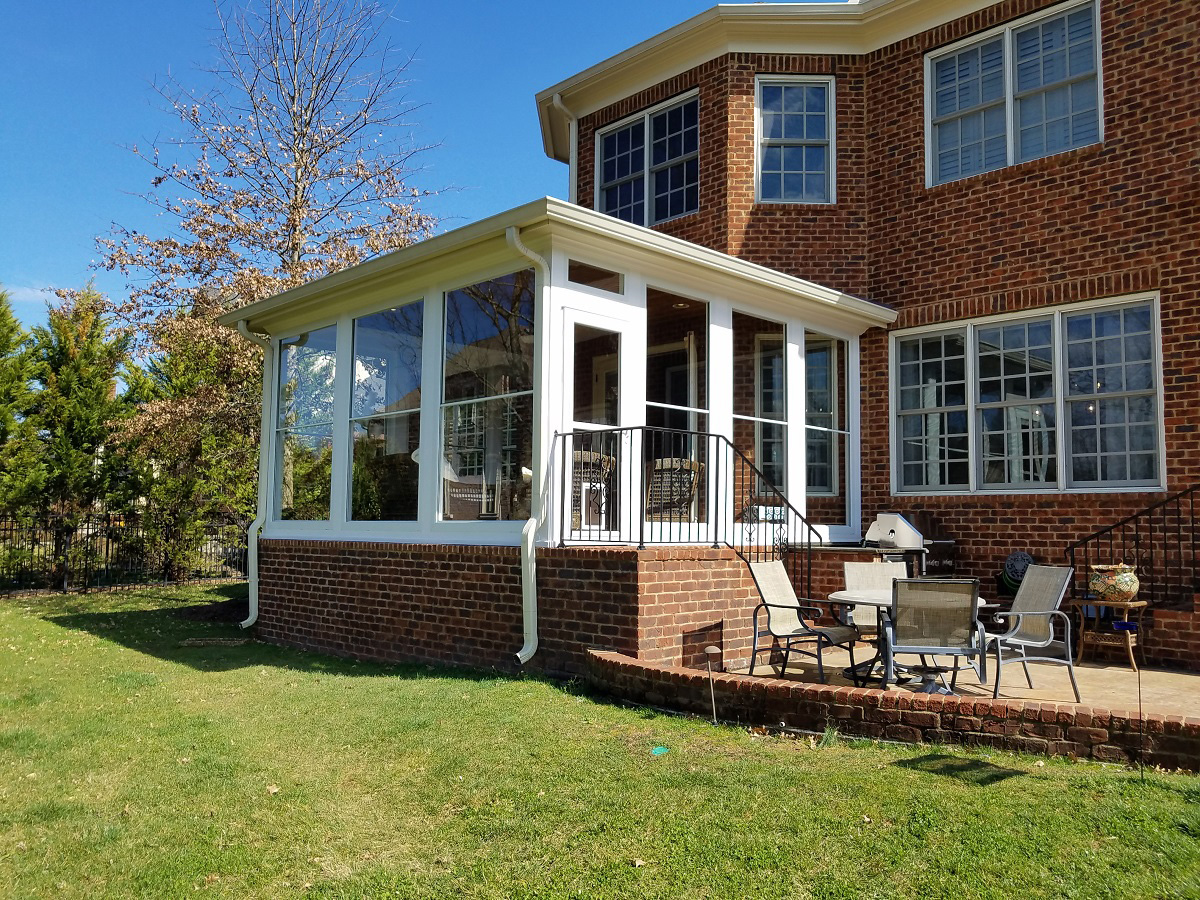 The smart way to upgrade an open screened porch to a 3-season porch.