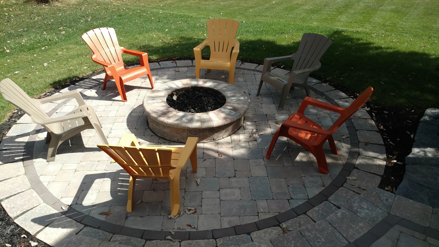 patio with fire pit