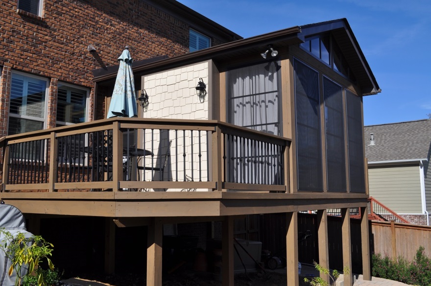 deck and porch combo