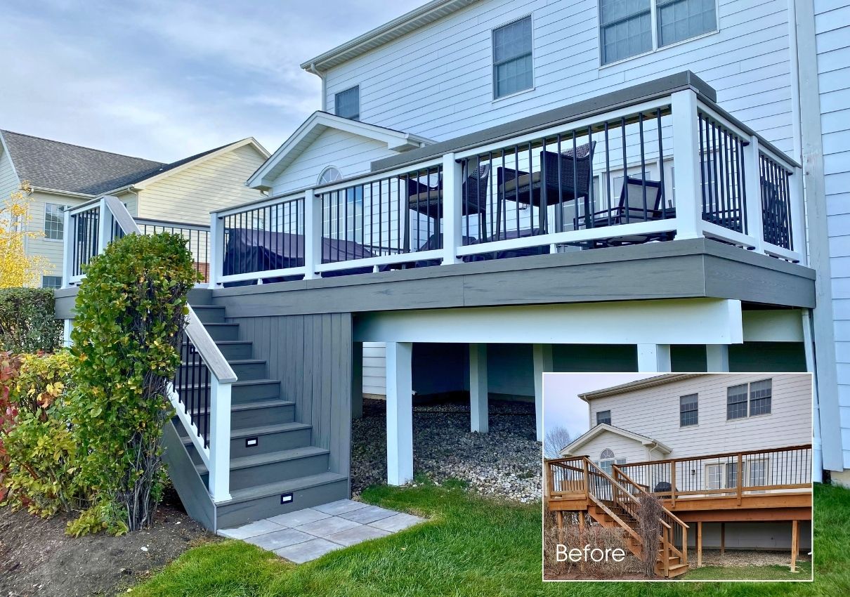 upgrade wood decking to composite decking