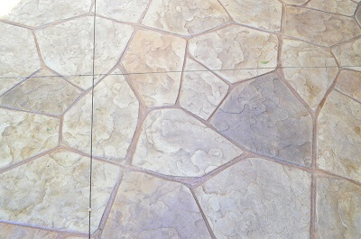 Details of Stain And Stamp Patio Pattern And Color