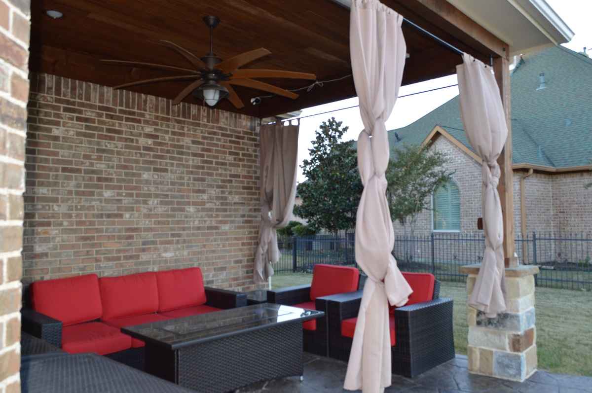 Outdoor patio seating area