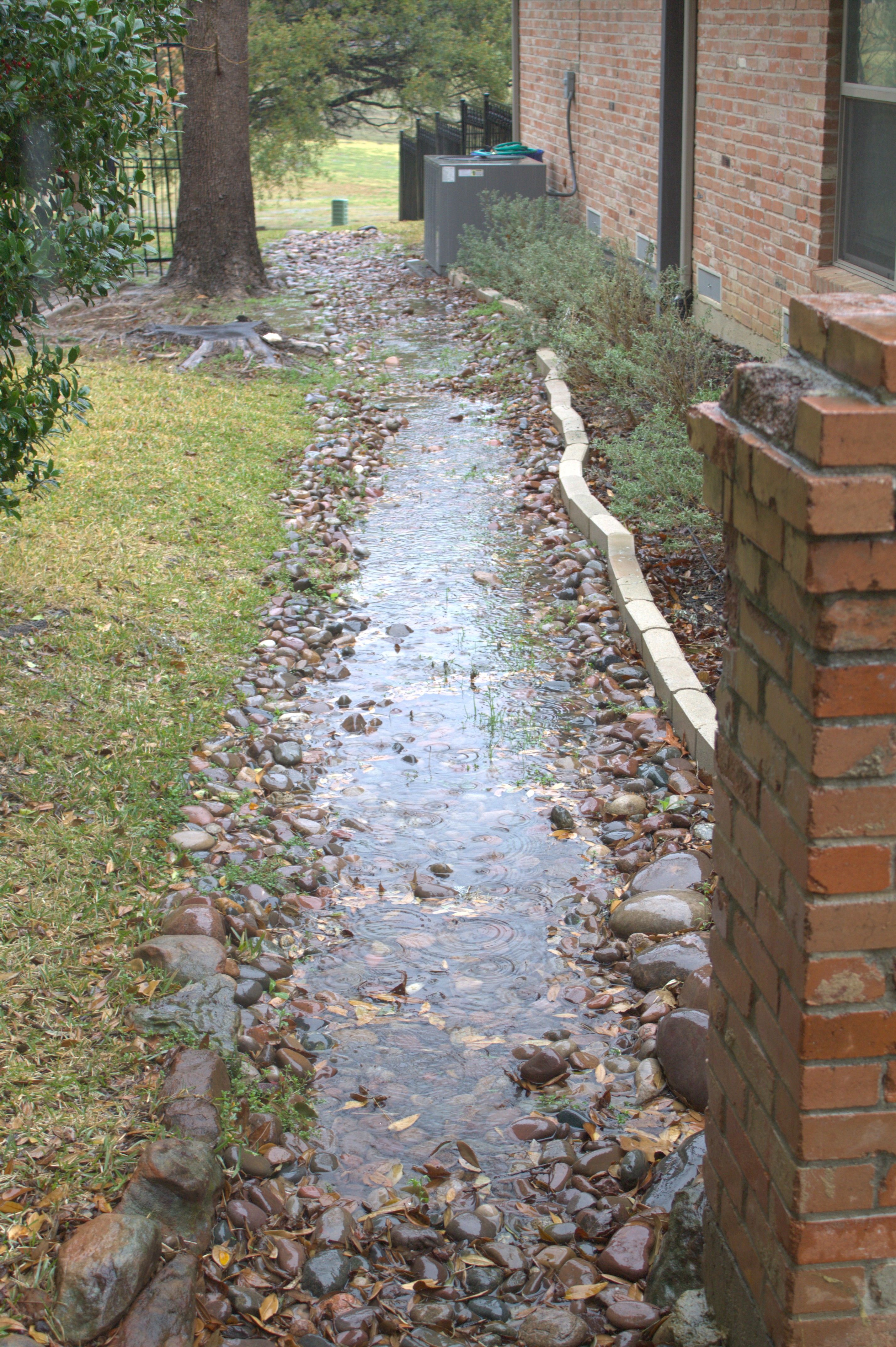 Before image of area needing drainage 