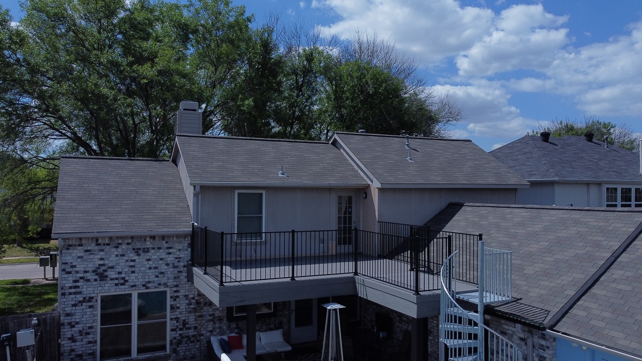 Dual Level Deck Poolside in the Colony Tx with Spiral Staircase