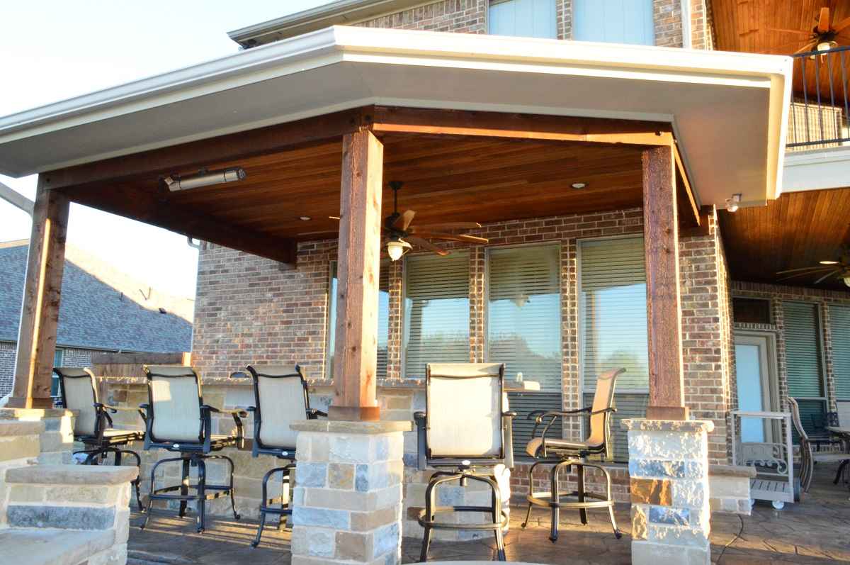 Outdoor seating kitchen area