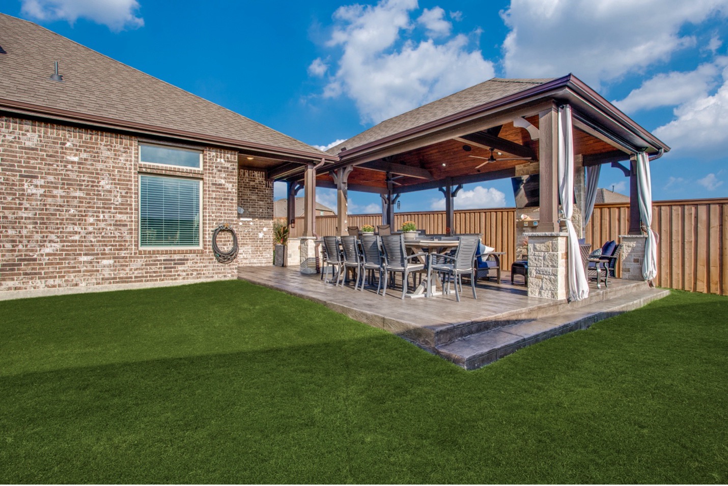 hip roof covered patio