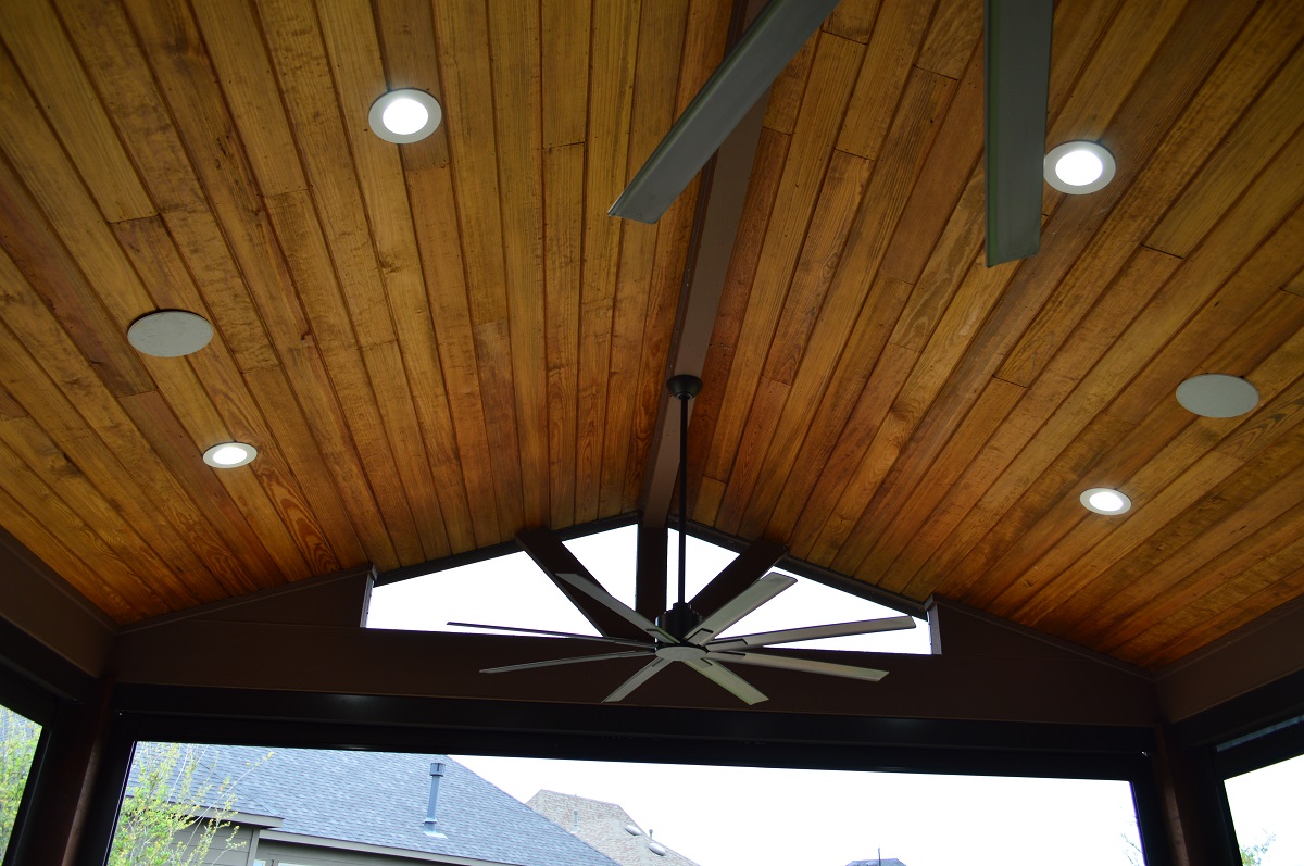interior details of covered patio