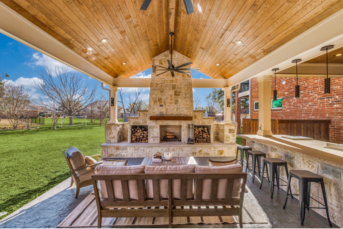 outdoor fireplaces by archadeck of northeast dallas