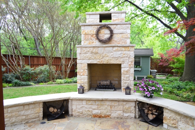 outdoor fireplace designer and builder dallas