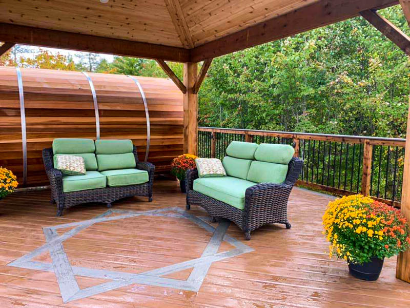 Composite Deck, Gazebo, and Sauna