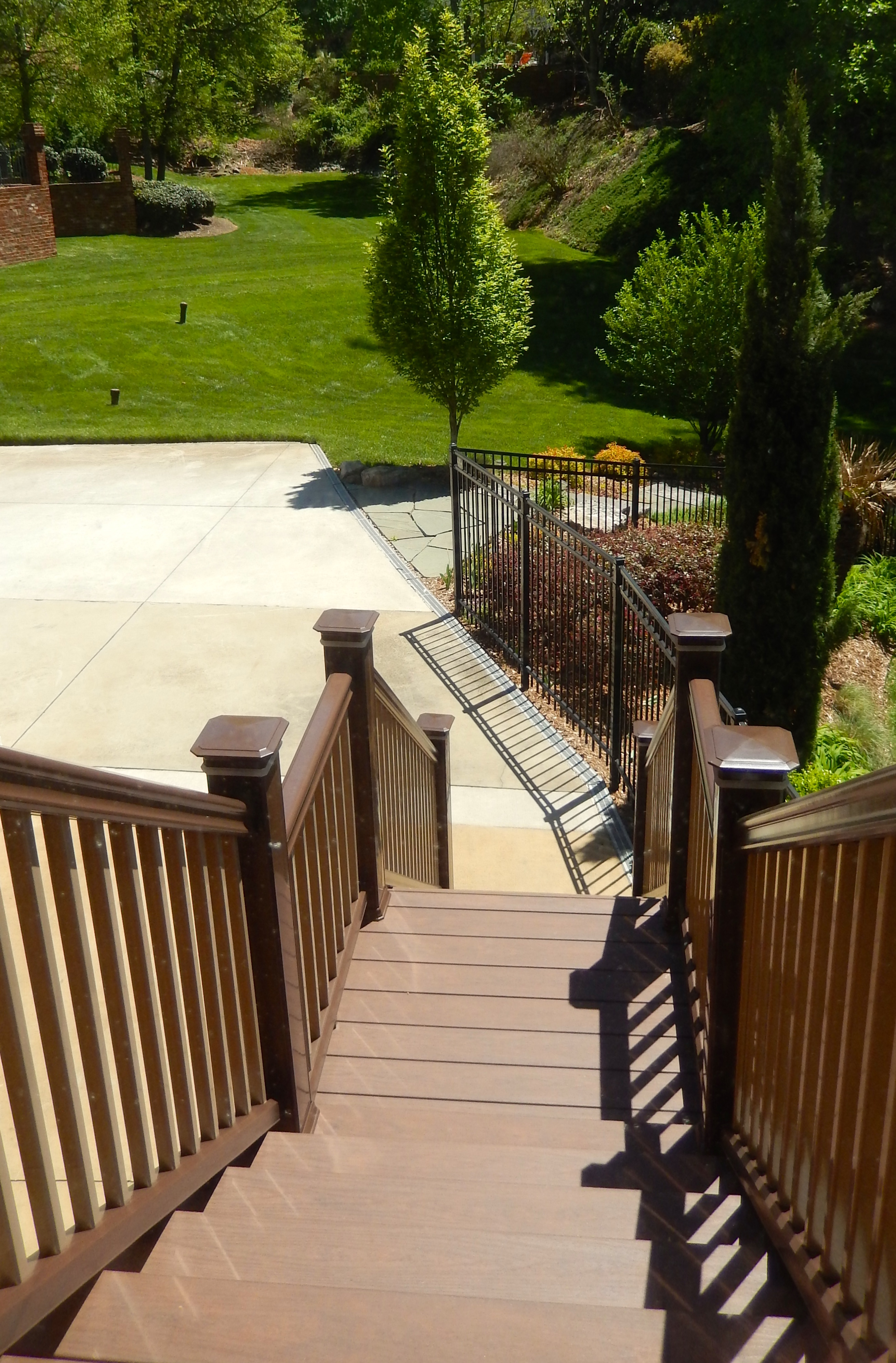 Composite deck stairs
