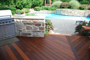 Wood pool deck