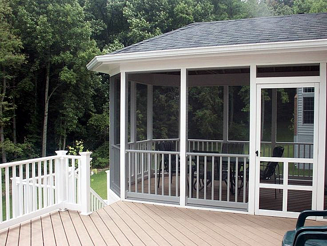 Deck and screened porch