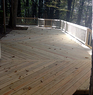 Wood deck and pergola