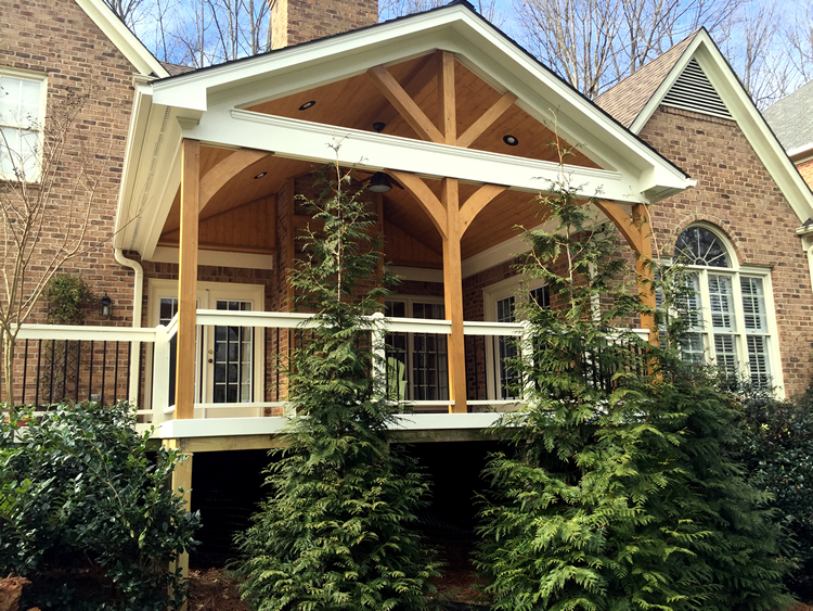 Porch with roof in Greensboro.