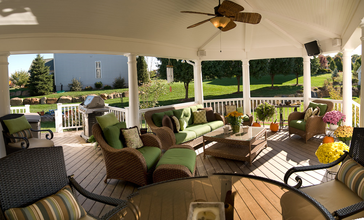 What do you call an outdoor living room?