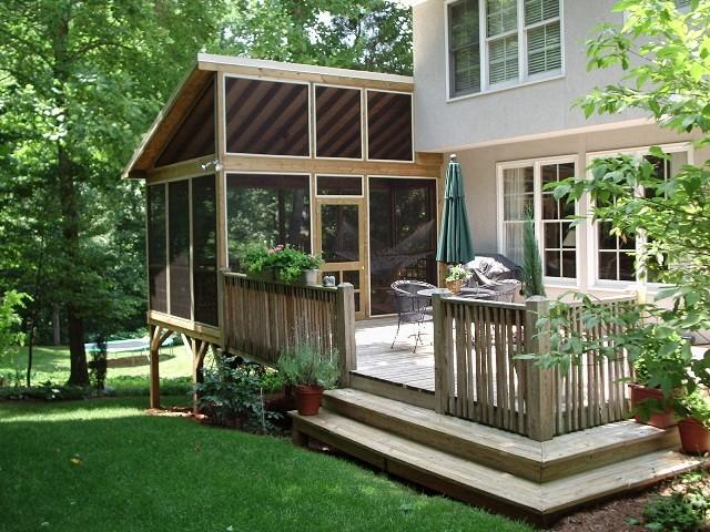 Deck and screened porch combination