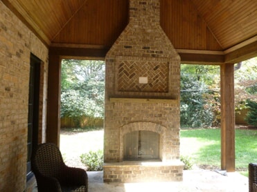 Fireplace on Covered Patio