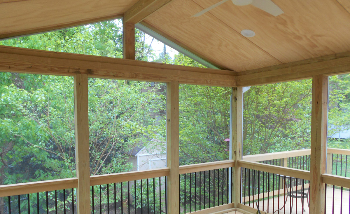 A Raleigh Elevated Screened Porch and Deck Proved to Be the Best Solution for a Challenging Terrain