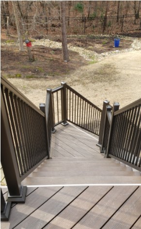 custom-designed deck stairs
