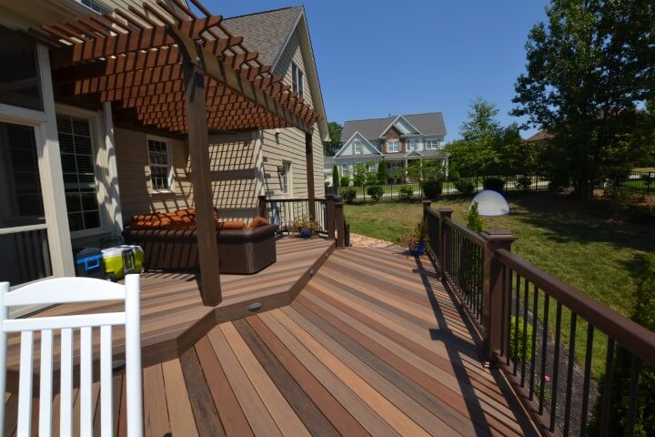 Raleigh multi-color composite deck gives tropical resort feel