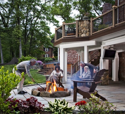fire pit for outdoor entertaining