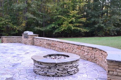 recycled granite outdoor fire pit
